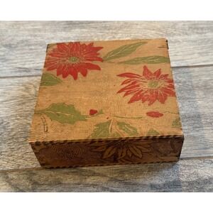 Antique Wizard Box L.F. Grammes Original Pyrography Box 1900s Trinket Vintage